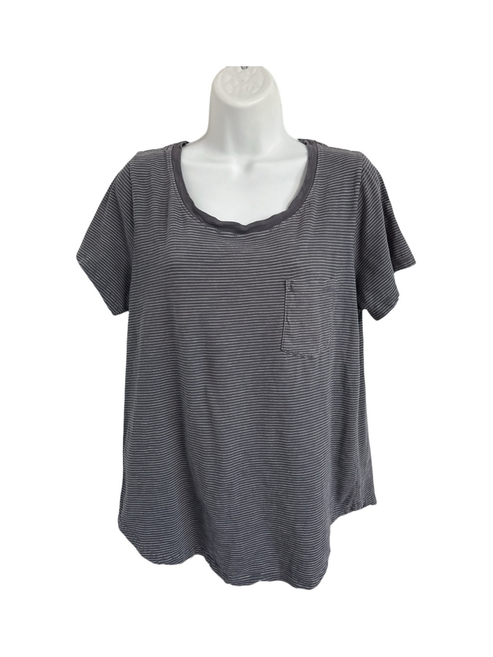Marine Layer Women’s Cotton Scoop Neck Fisherman Casual Minimalist Size Large